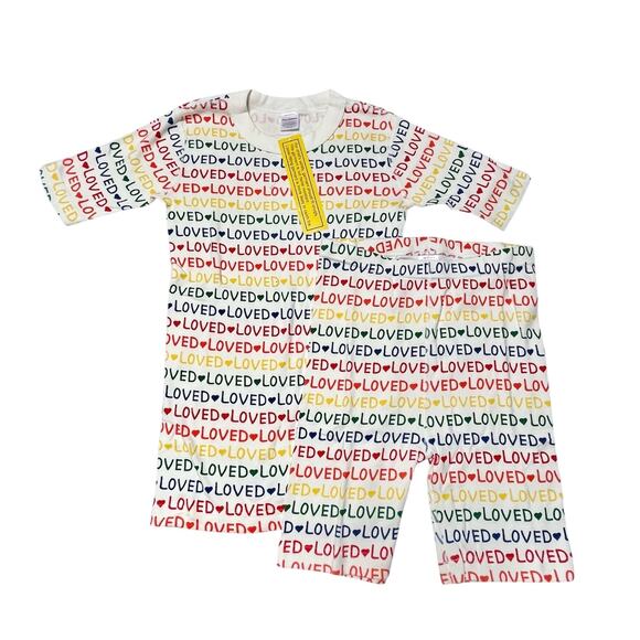 NWT Hanna Andersson LOVED PJ Set Size 14 - Picture 1 of 4
